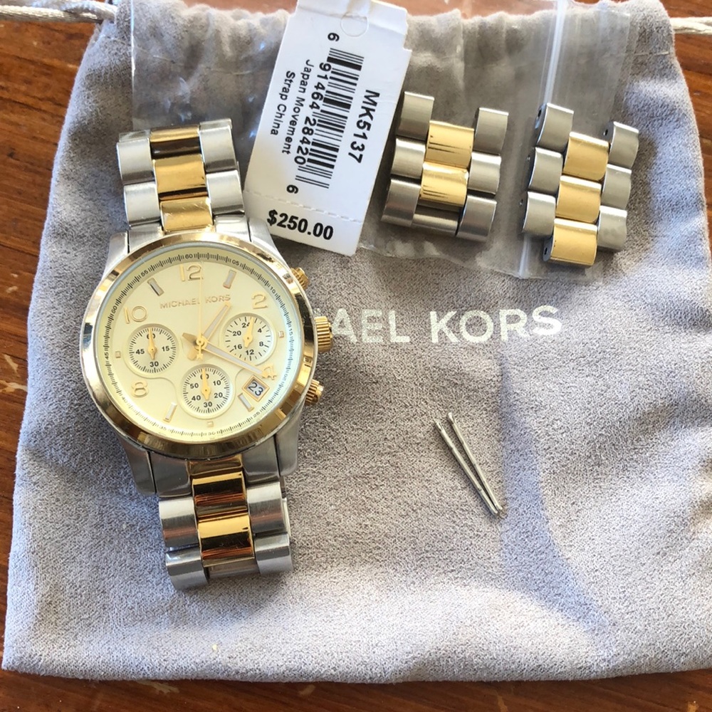 Michael Kors gold and silver watch 30mm